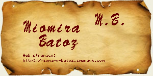 Miomira Batoz vizit kartica